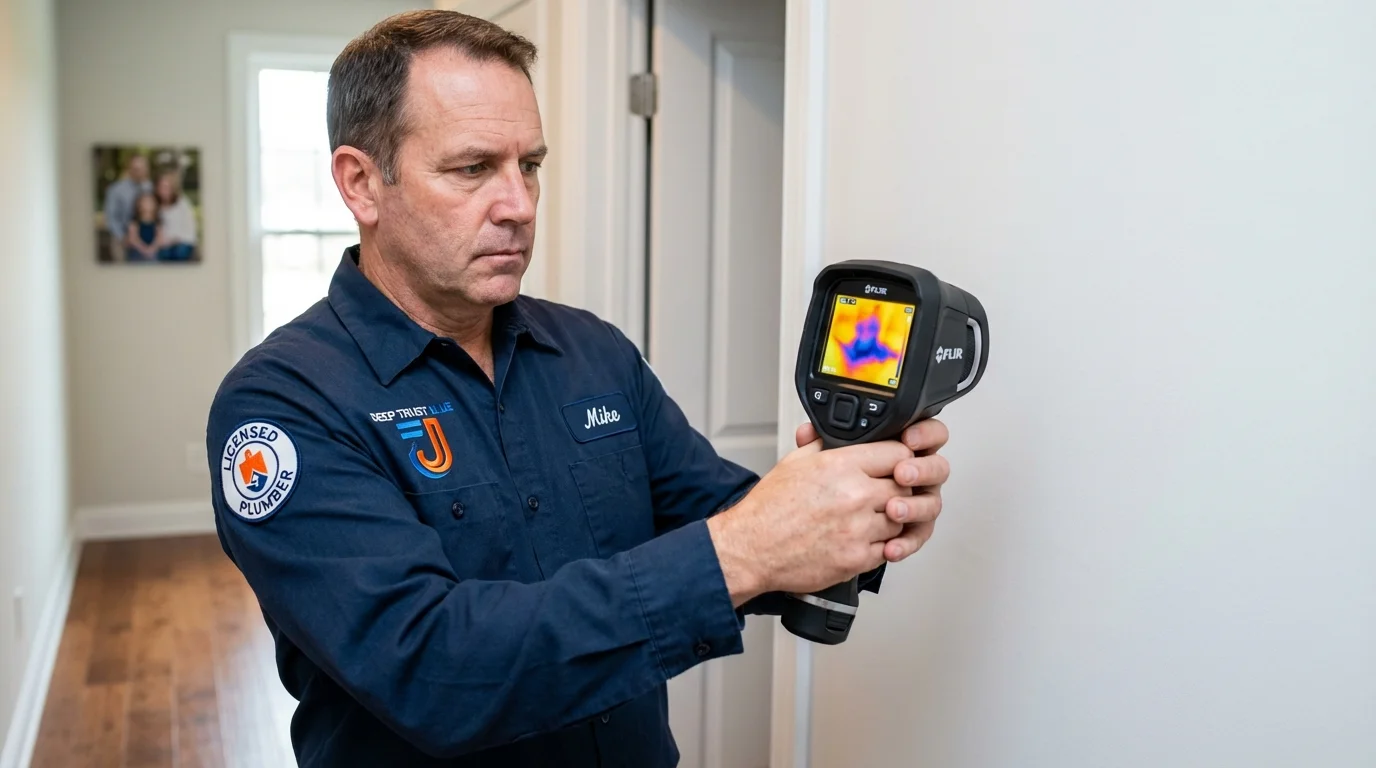 Thermal imaging leak detection by Johns Plumbing LLC in Metamora
